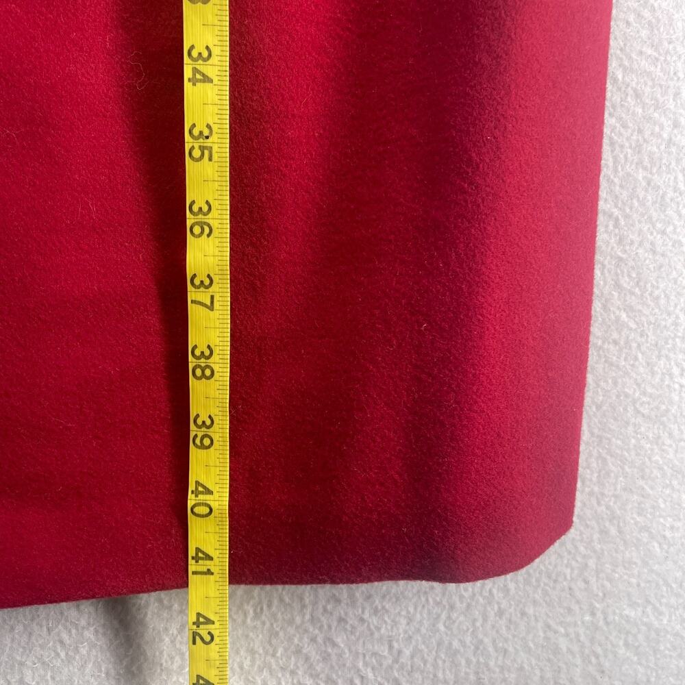 ANN TAYLOR Dress 6 Wool Blend Sleeveless Sheath Round Neck Knee Length Red Vtg - Picture 9 of 10